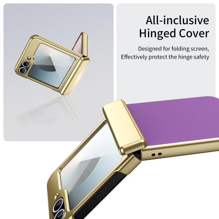 For Samsung Galaxy Z Flip6 / Flip7 FE Integrated AG Frosted Vacuum Plating Phone Case