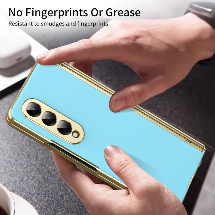 For Samsung Galaxy Z Fold4 Integrated AG Frosted Vacuum Plating Phone Case