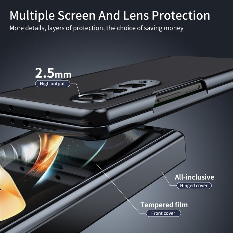 For Samsung Galaxy Z Fold4 Integrated AG Frosted Vacuum Plating Phone Case