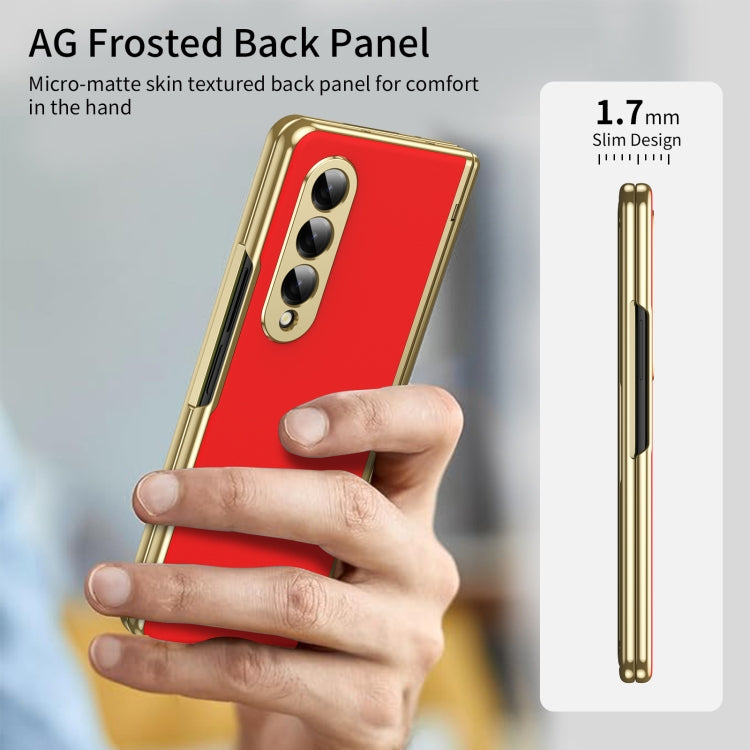 For Samsung Galaxy Z Fold4 Integrated AG Frosted Vacuum Plating Phone Case