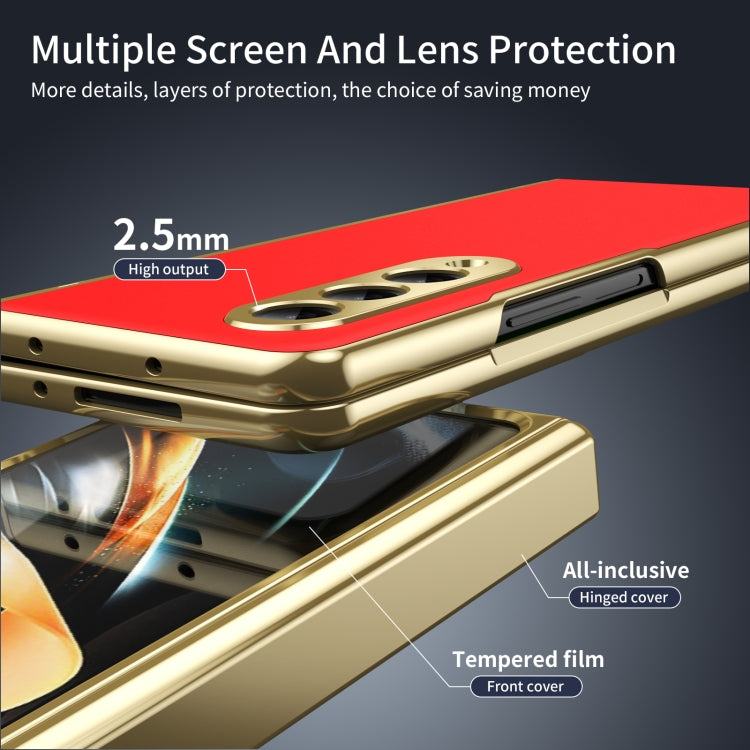 For Samsung Galaxy Z Fold4 Integrated AG Frosted Vacuum Plating Phone Case