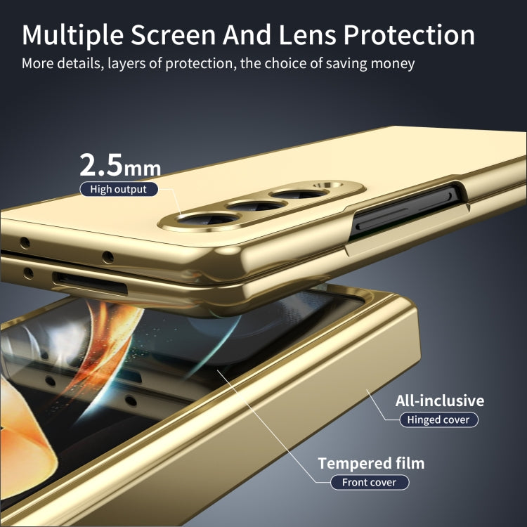 For Samsung Galaxy Z Fold4 Integrated AG Frosted Vacuum Plating Phone Case