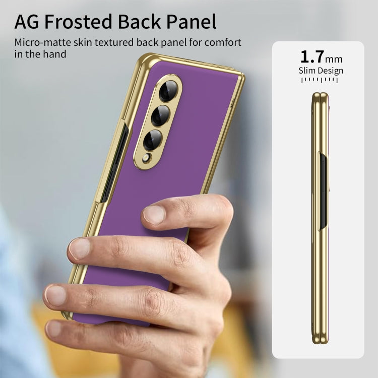 For Samsung Galaxy Z Fold4 Integrated AG Frosted Vacuum Plating Phone Case