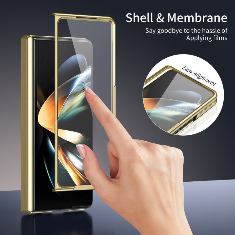 For Samsung Galaxy Z Fold4 Integrated AG Frosted Vacuum Plating Phone Case