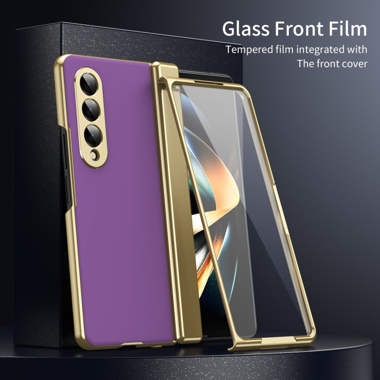For Samsung Galaxy Z Fold4 Integrated AG Frosted Vacuum Plating Phone Case