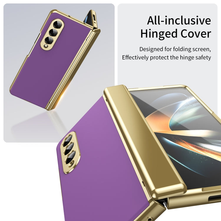 For Samsung Galaxy Z Fold4 Integrated AG Frosted Vacuum Plating Phone Case