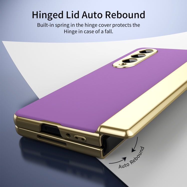 For Samsung Galaxy Z Fold4 Integrated AG Frosted Vacuum Plating Phone Case
