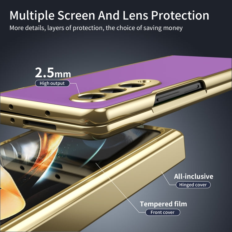 For Samsung Galaxy Z Fold4 Integrated AG Frosted Vacuum Plating Phone Case