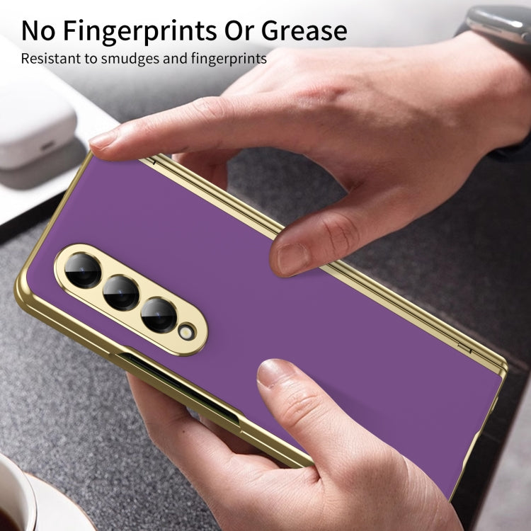For Samsung Galaxy Z Fold4 Integrated AG Frosted Vacuum Plating Phone Case