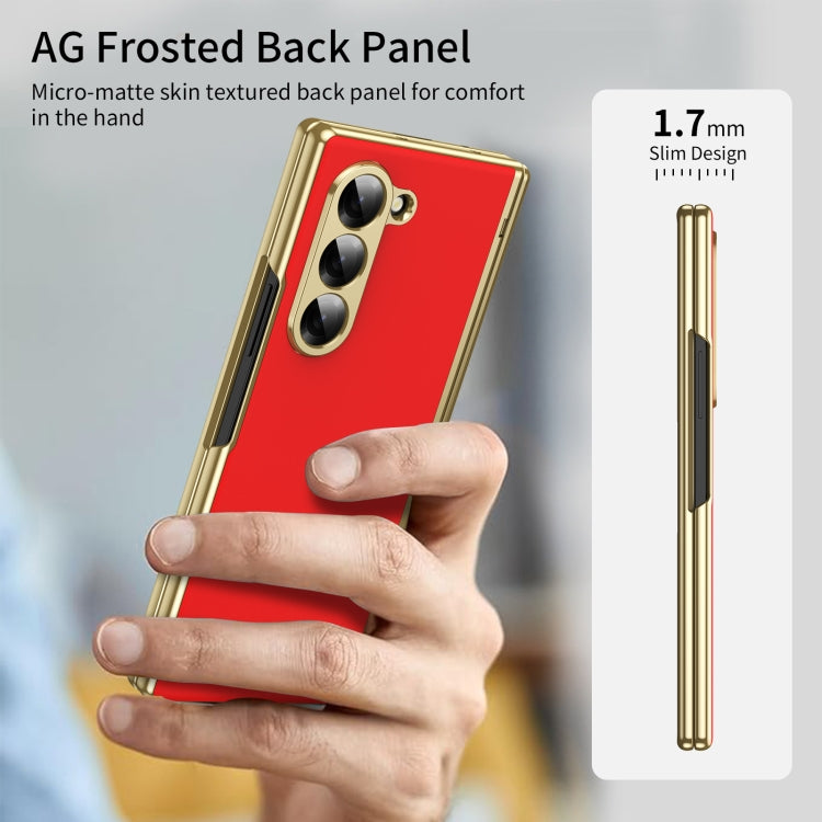 For Samsung Galaxy Z Fold5 Integrated AG Frosted Vacuum Plating Phone Case