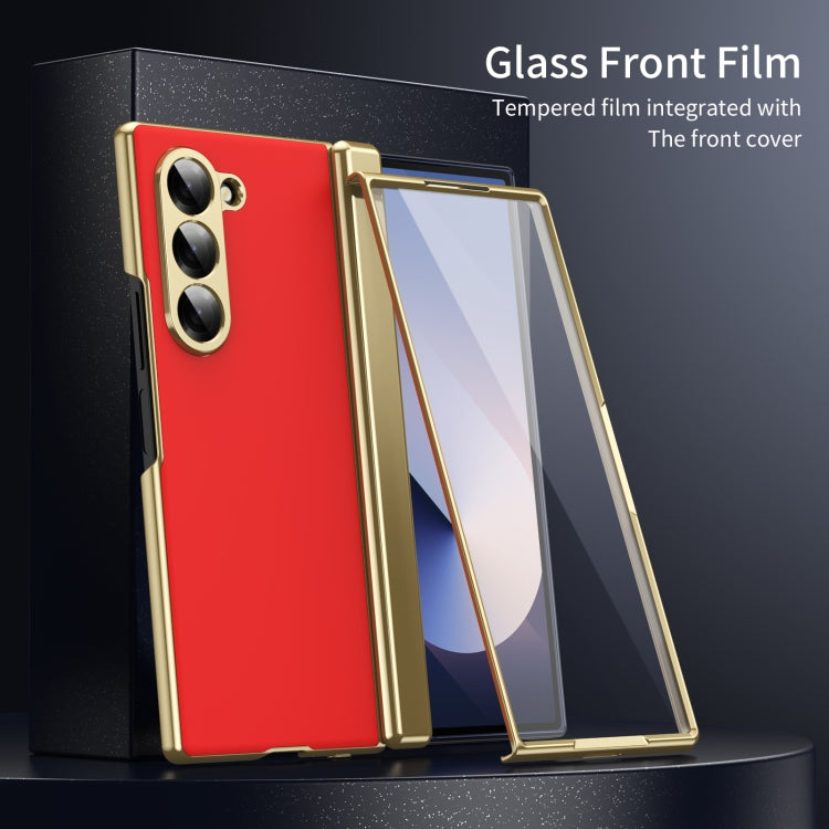 For Samsung Galaxy Z Fold5 Integrated AG Frosted Vacuum Plating Phone Case
