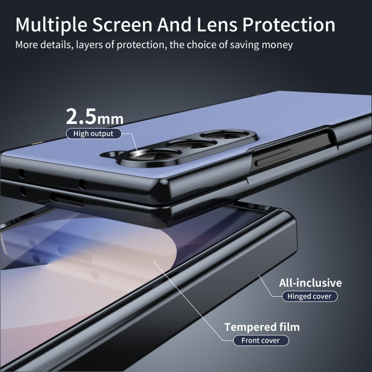 For Samsung Galaxy Z Fold5 Integrated AG Frosted Vacuum Plating Phone Case