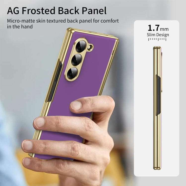 For Samsung Galaxy Z Fold5 Integrated AG Frosted Vacuum Plating Phone Case