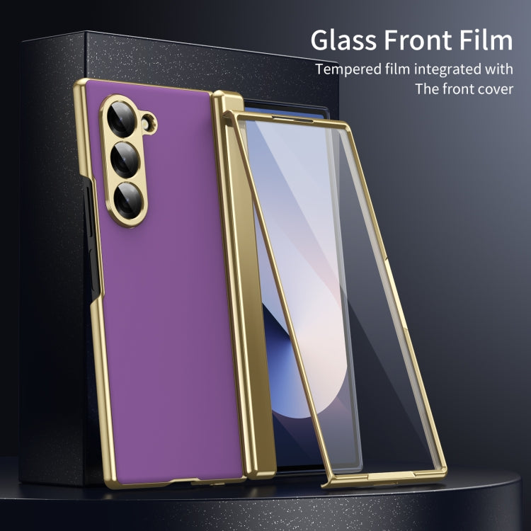 For Samsung Galaxy Z Fold5 Integrated AG Frosted Vacuum Plating Phone Case