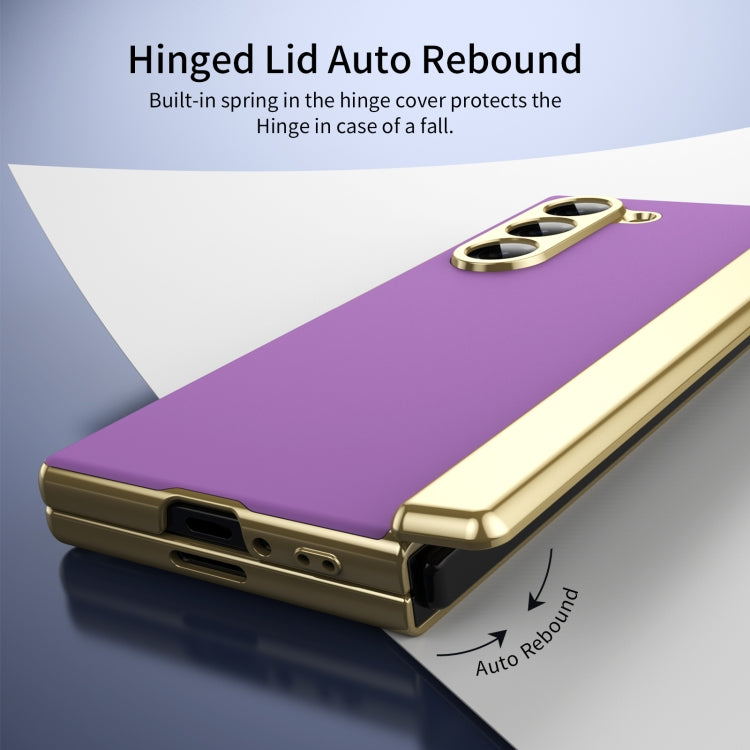 For Samsung Galaxy Z Fold5 Integrated AG Frosted Vacuum Plating Phone Case