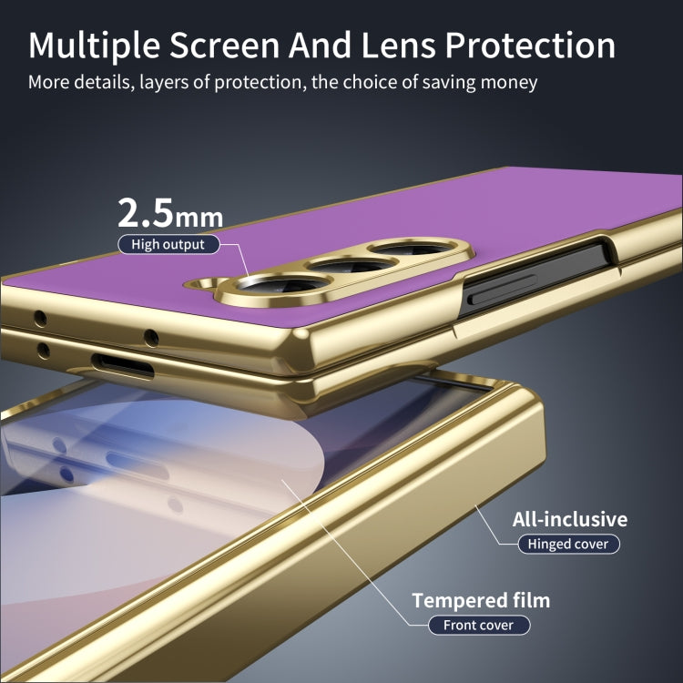 For Samsung Galaxy Z Fold5 Integrated AG Frosted Vacuum Plating Phone Case