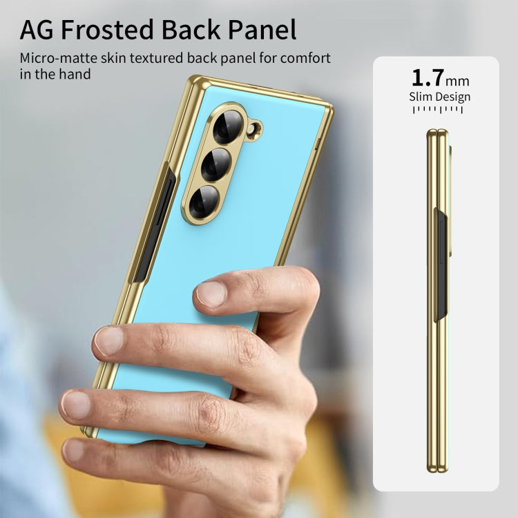 For Samsung Galaxy Z Fold6 Integrated AG Frosted Vacuum Plating Phone Case