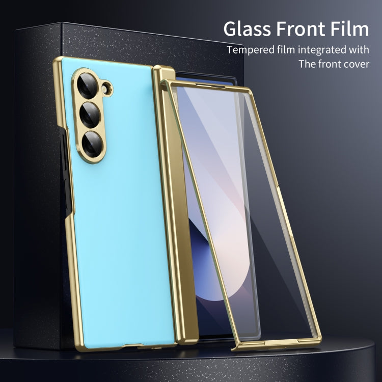For Samsung Galaxy Z Fold6 Integrated AG Frosted Vacuum Plating Phone Case
