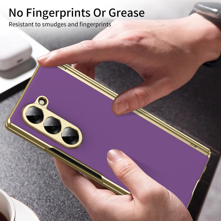 For Samsung Galaxy Z Fold6 Integrated AG Frosted Vacuum Plating Phone Case