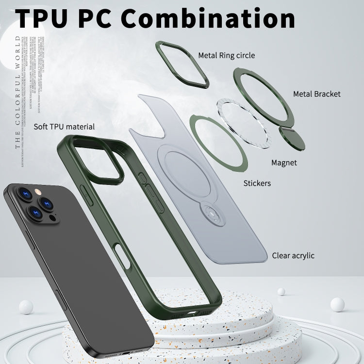 For iPhone 16 Wing Series Gen2 MagSafe Metal Ring Holder Phone Case