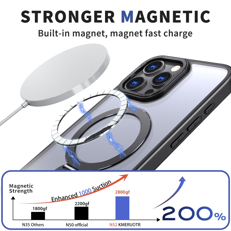 For iPhone 12 Pro Wing Series Gen2 MagSafe Metal Ring Holder Phone Case