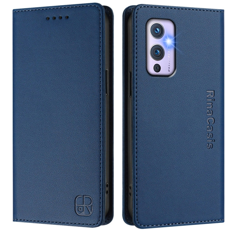 For OnePlus 9 RC01 Dual-Folded Magnetic Suction RFID Leather Phone Case