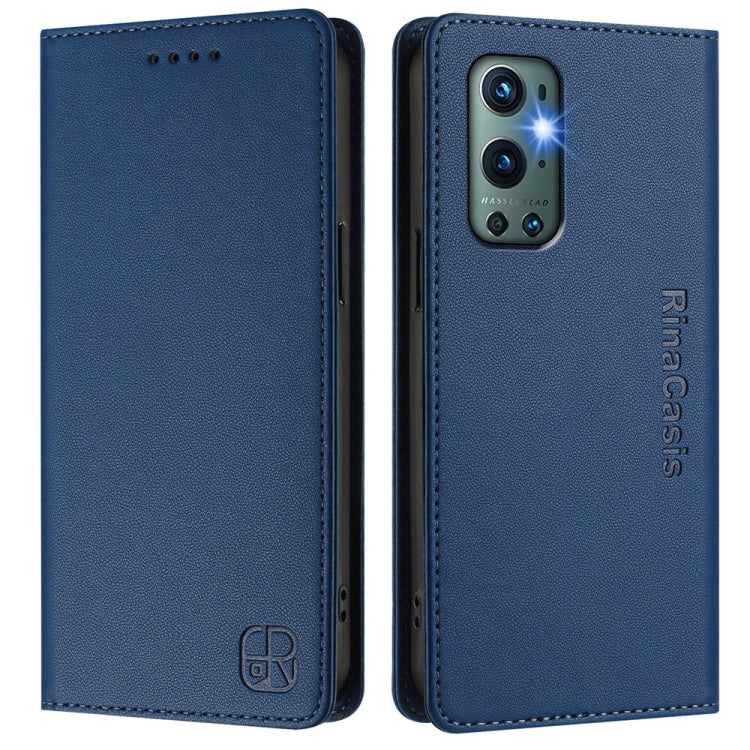For OnePlus 9 Pro RC01 Dual-Folded Magnetic Suction RFID Leather Phone Case