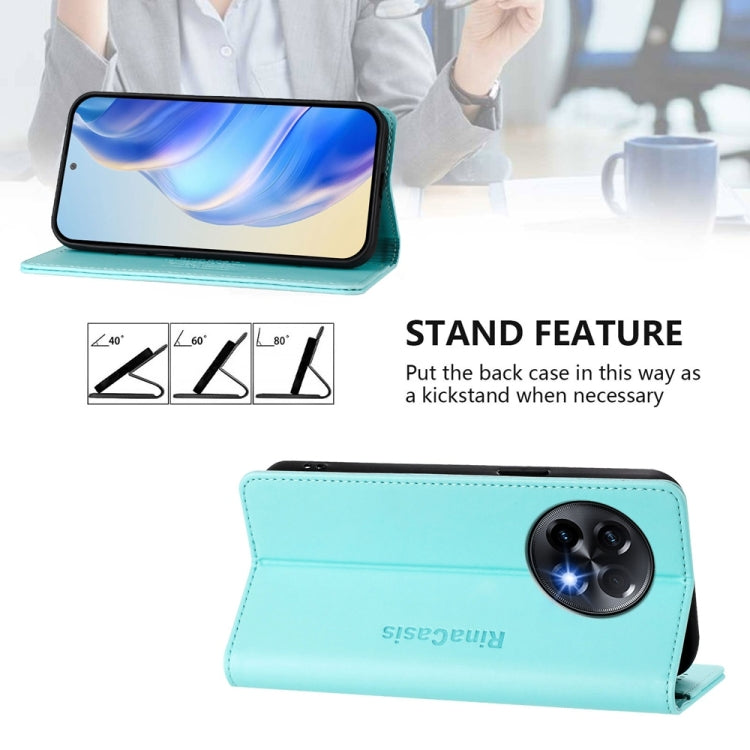 For OnePlus 11R RC01 Dual-Folded Magnetic Suction RFID Leather Phone Case