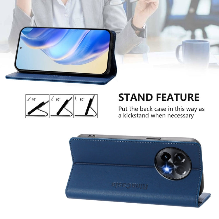 For OnePlus 11R RC01 Dual-Folded Magnetic Suction RFID Leather Phone Case