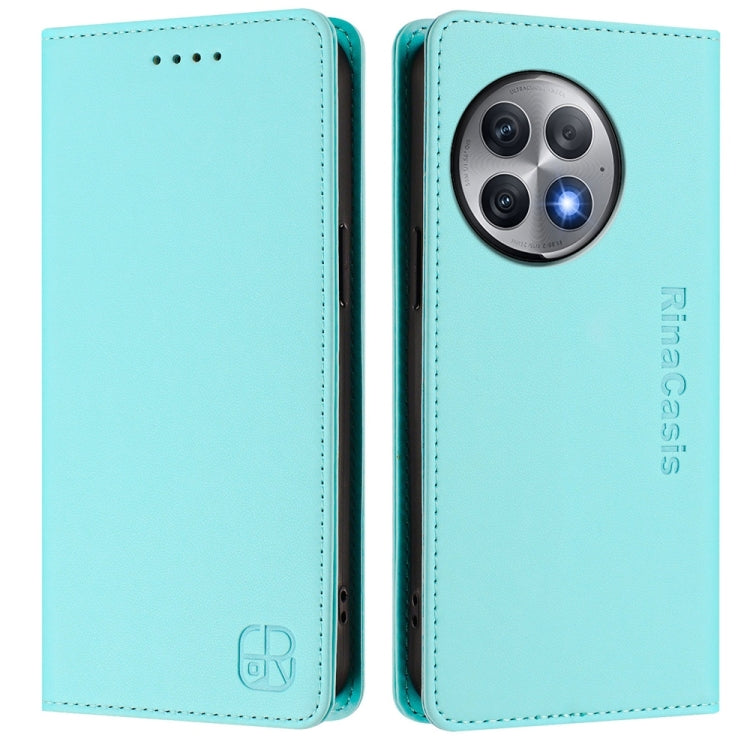 For OnePlus Ace 2 Pro RC01 Dual-Folded Magnetic Suction RFID Leather Phone Case