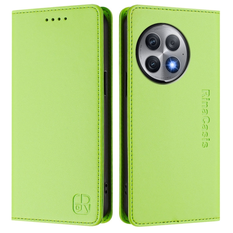 For OnePlus Ace 2 Pro RC01 Dual-Folded Magnetic Suction RFID Leather Phone Case