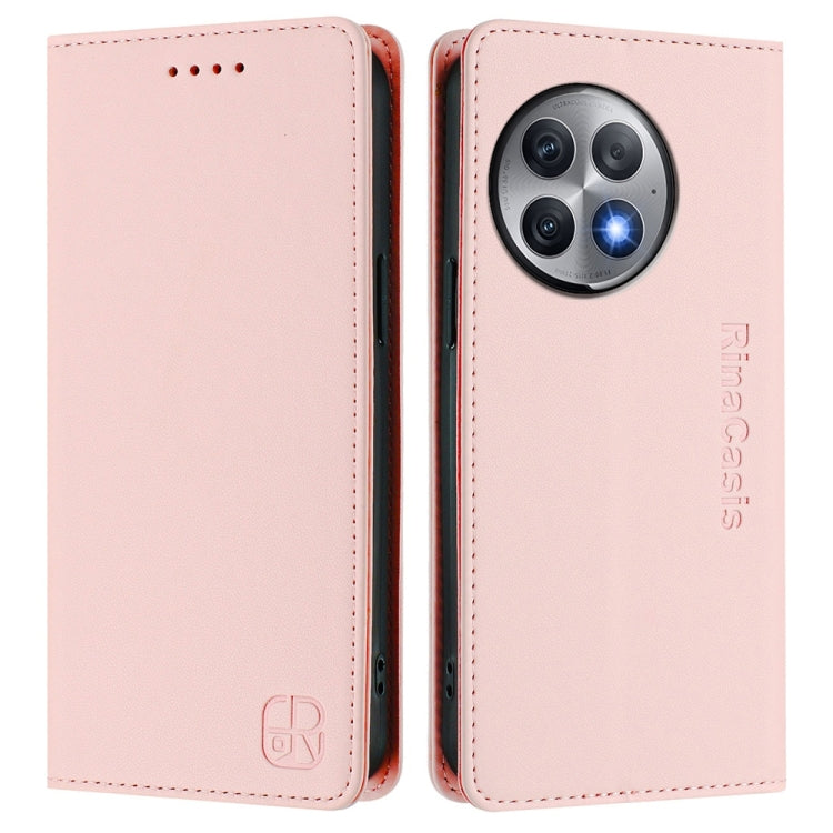For OnePlus Ace 2 Pro RC01 Dual-Folded Magnetic Suction RFID Leather Phone Case