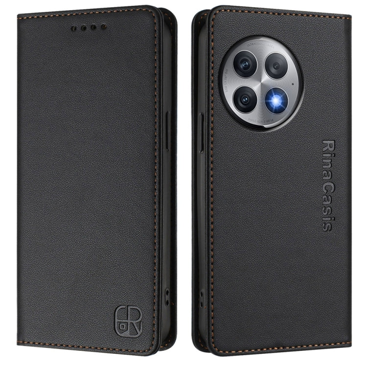 For OnePlus Ace 2 Pro RC01 Dual-Folded Magnetic Suction RFID Leather Phone Case