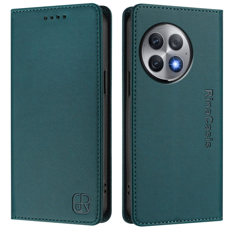 For OnePlus Ace 2 Pro RC01 Dual-Folded Magnetic Suction RFID Leather Phone Case