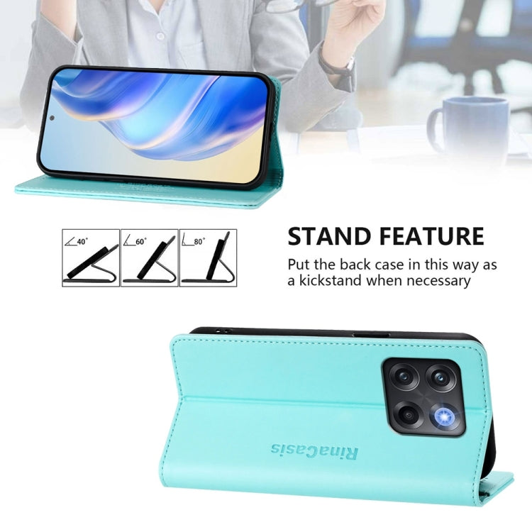 For OnePlus Ace Pro / OnePlus 10T Global RC01 Dual-Folded Magnetic Suction RFID Leather Phone Case