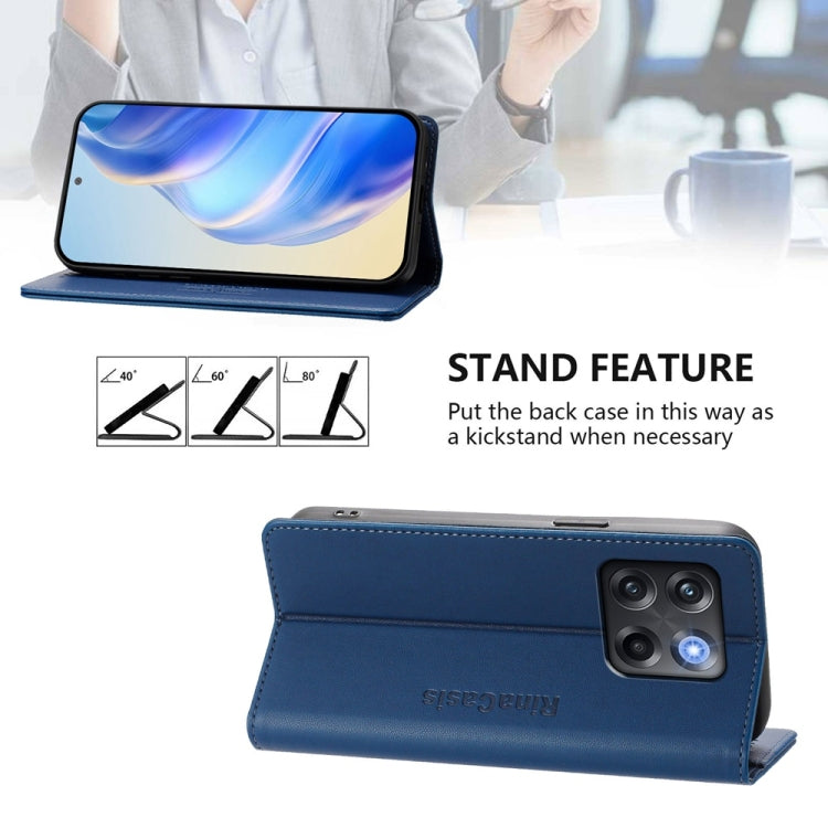 For OnePlus Ace Pro / OnePlus 10T Global RC01 Dual-Folded Magnetic Suction RFID Leather Phone Case