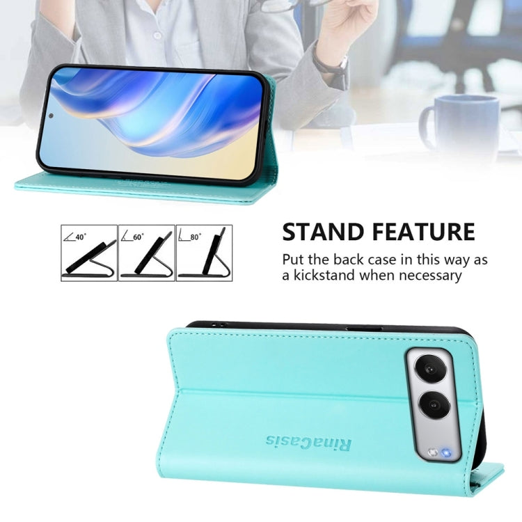 For OnePlus Nord 4 RC01 Dual-Folded Magnetic Suction RFID Leather Phone Case