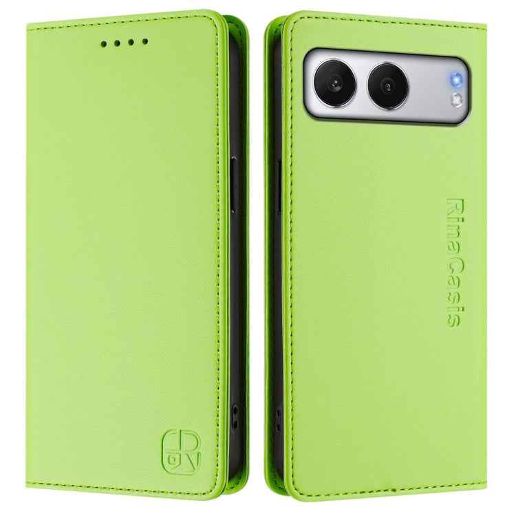 For OnePlus Nord 4 RC01 Dual-Folded Magnetic Suction RFID Leather Phone Case