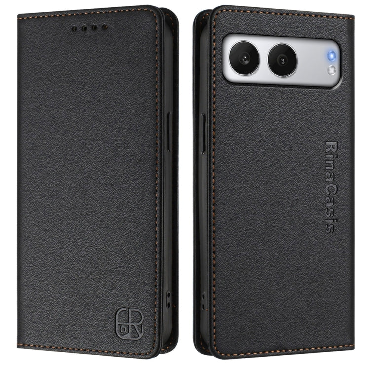 For OnePlus Nord 4 RC01 Dual-Folded Magnetic Suction RFID Leather Phone Case