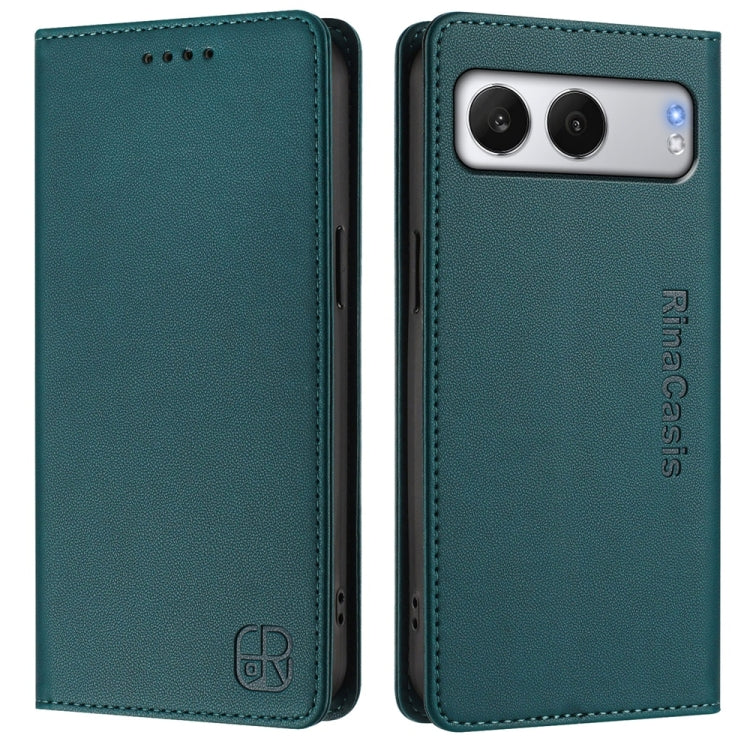 For OnePlus Nord 4 RC01 Dual-Folded Magnetic Suction RFID Leather Phone Case