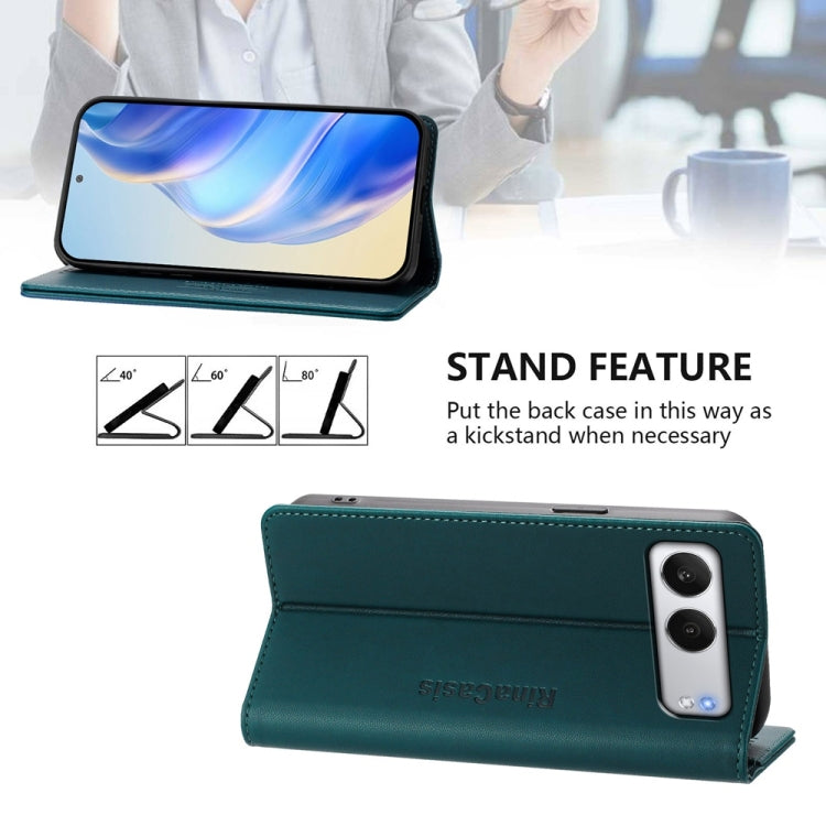 For OnePlus Nord 4 RC01 Dual-Folded Magnetic Suction RFID Leather Phone Case