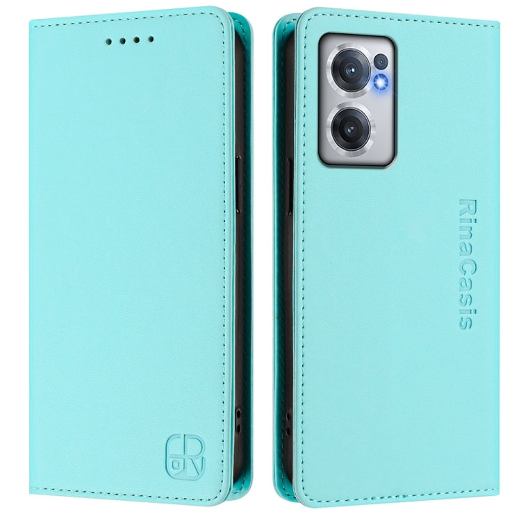 For OnePlus Nord CE 2 5G RC01 Dual-Folded Magnetic Suction RFID Leather Phone Case