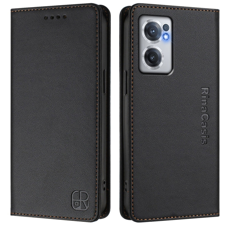 For OnePlus Nord CE 2 5G RC01 Dual-Folded Magnetic Suction RFID Leather Phone Case