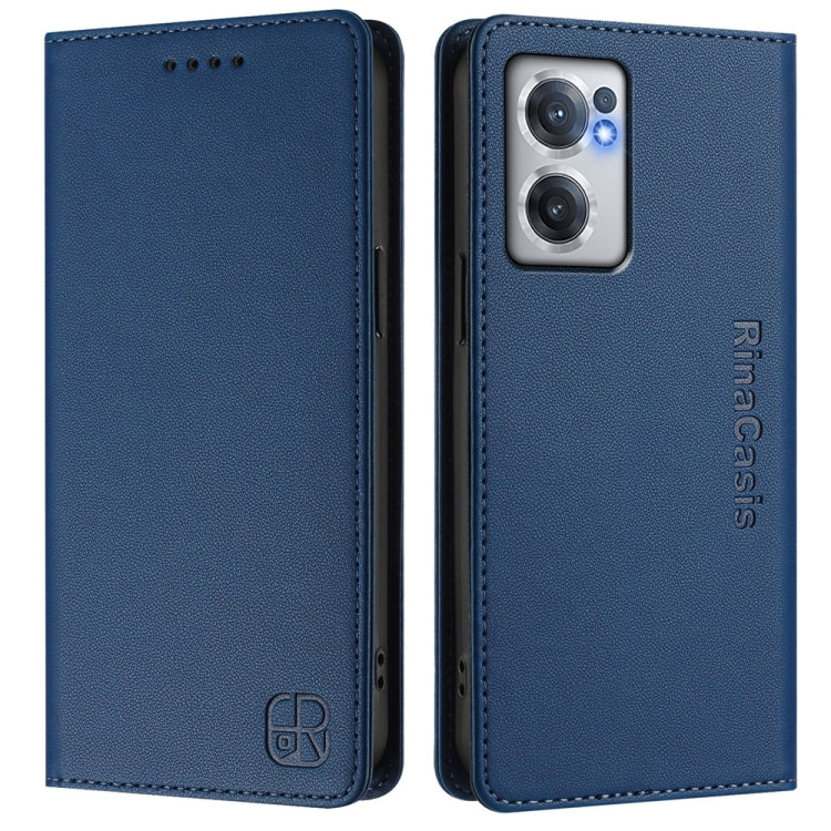 For OnePlus Nord CE 2 5G RC01 Dual-Folded Magnetic Suction RFID Leather Phone Case