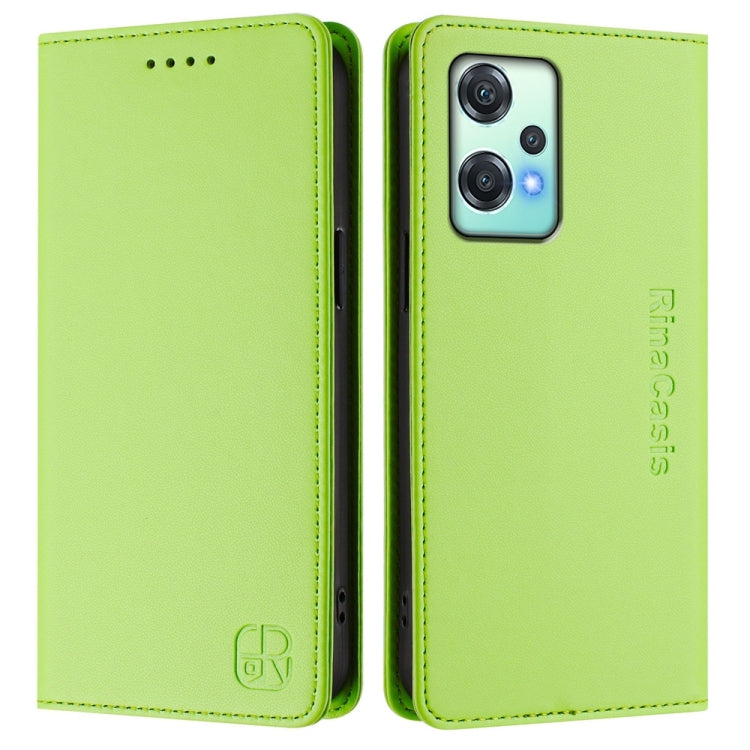 For OnePlus Nord CE 2 Lite 5G / Nord 2 Lite RC01 Dual-Folded Magnetic Suction RFID Leather Phone Case