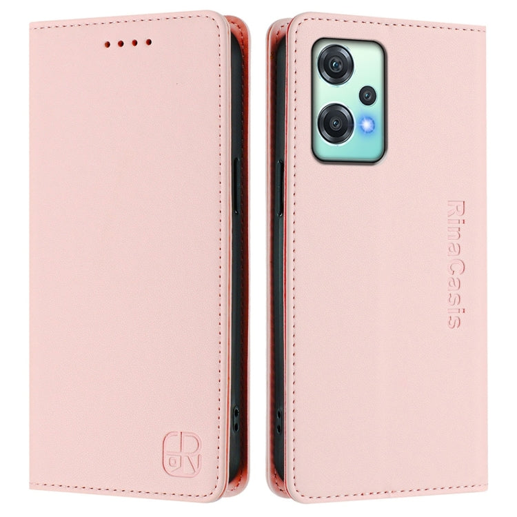 For OnePlus Nord CE 2 Lite 5G / Nord 2 Lite RC01 Dual-Folded Magnetic Suction RFID Leather Phone Case