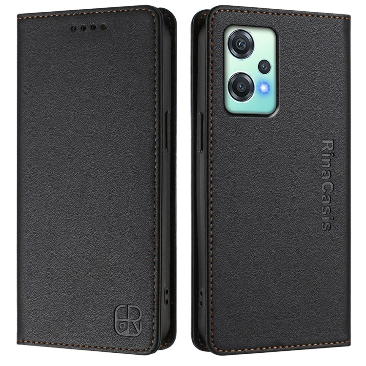 For OnePlus Nord CE 2 Lite 5G / Nord 2 Lite RC01 Dual-Folded Magnetic Suction RFID Leather Phone Case