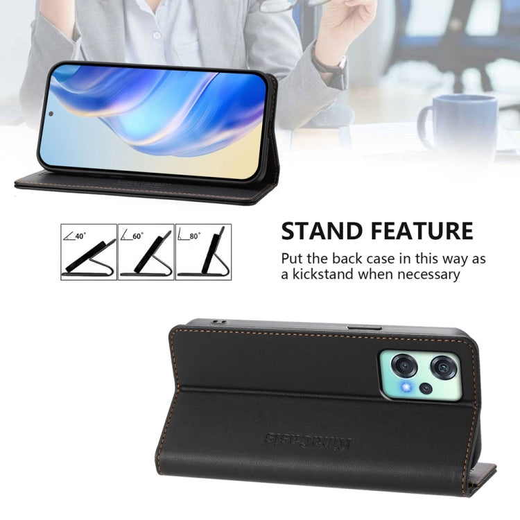 For OnePlus Nord CE 2 Lite 5G / Nord 2 Lite RC01 Dual-Folded Magnetic Suction RFID Leather Phone Case