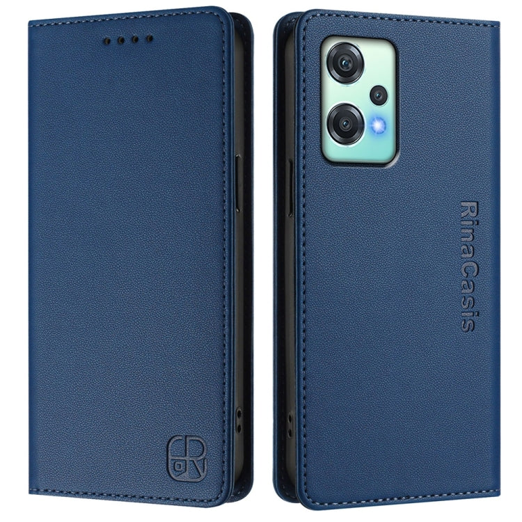 For OnePlus Nord CE 2 Lite 5G / Nord 2 Lite RC01 Dual-Folded Magnetic Suction RFID Leather Phone Case