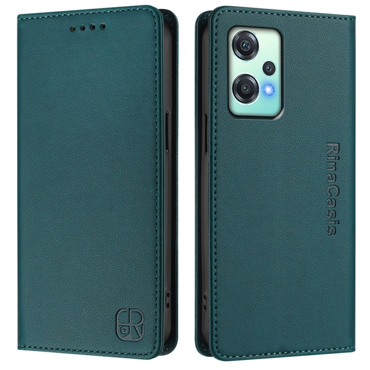 For OnePlus Nord CE 2 Lite 5G / Nord 2 Lite RC01 Dual-Folded Magnetic Suction RFID Leather Phone Case